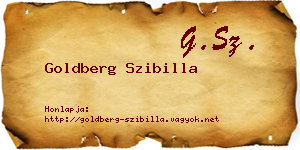 Goldberg Szibilla névjegykártya